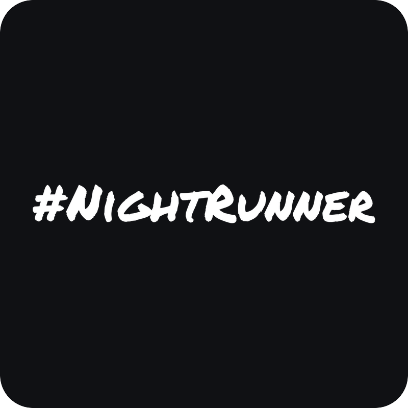 #NightRunner #NightRunner - rezaná nálepka na auto