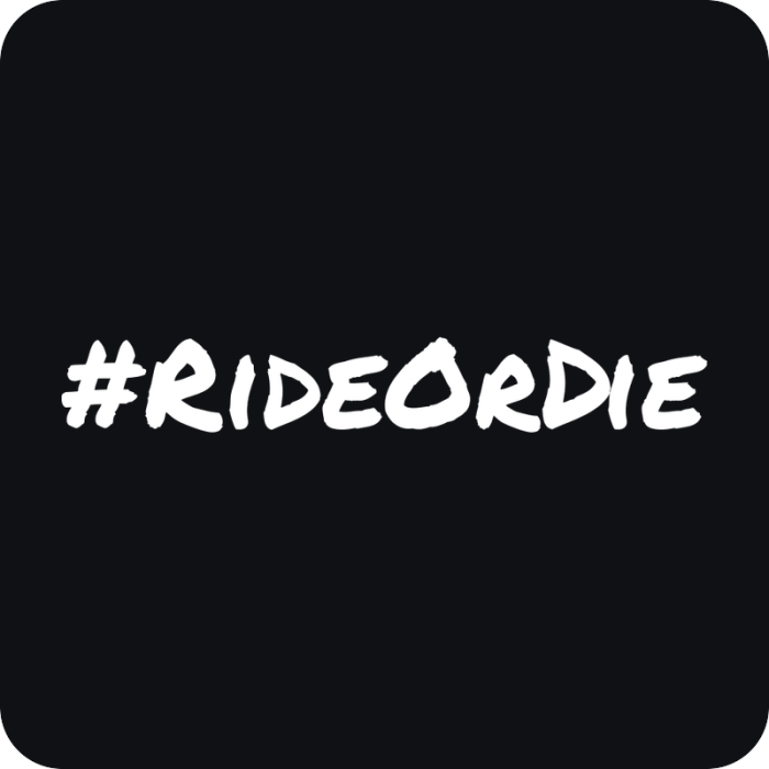 #RideOrDie - rezaná nálepka na auto