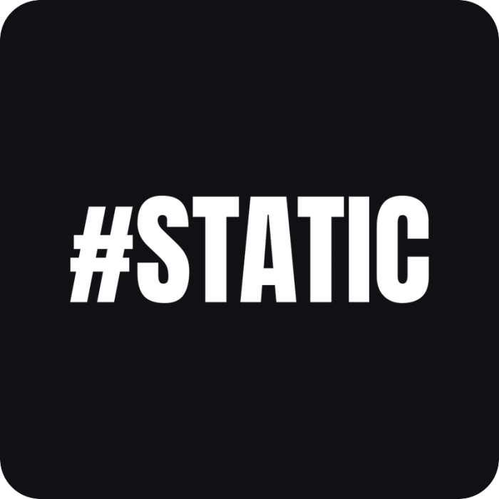 Nálepka #Static - rezaná nálepka na auto