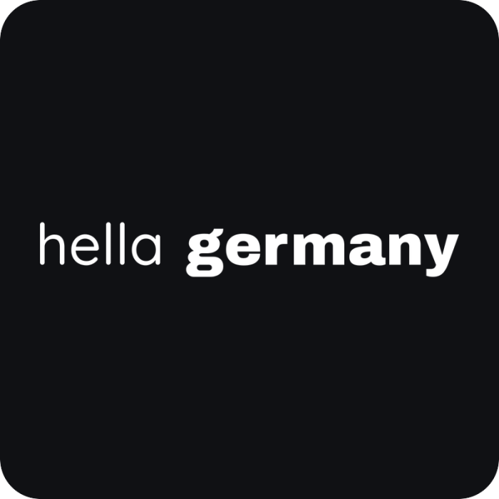 hella germany - rezaná nálepka na auto
