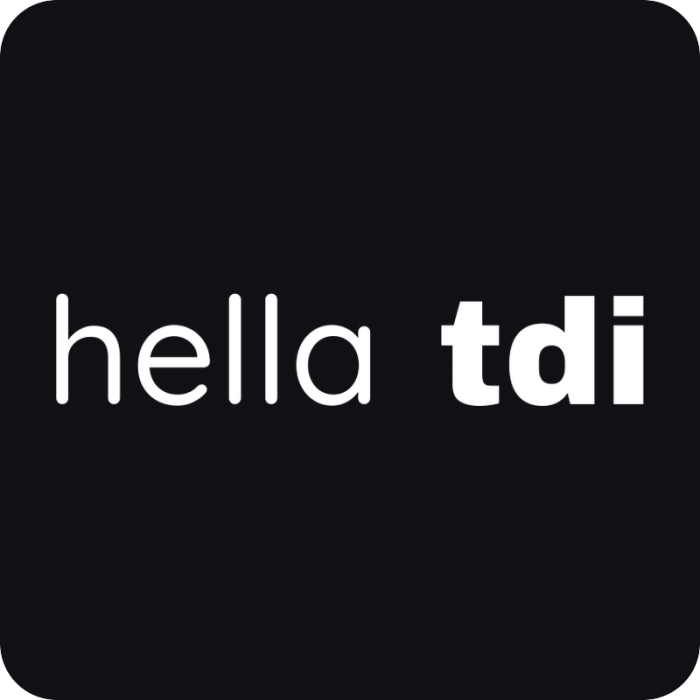 hella tdi - rezaná nálepka na auto