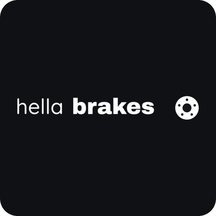 hellabrakes - rezaná nálepka na auto