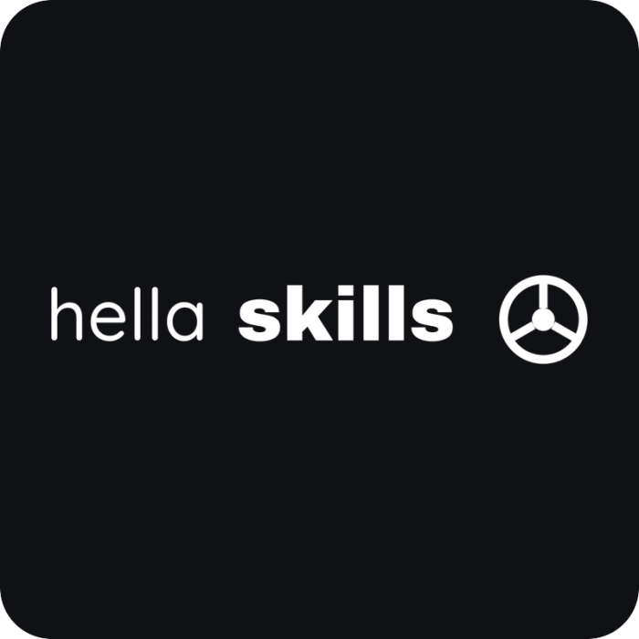 hellaskills - rezaná nálepka na auto
