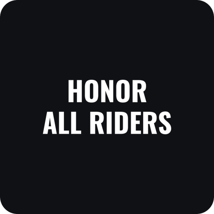 Nálepka Honor All Riders - rezaná nálepka na auto