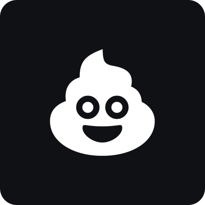 Hovienko emoji - rezaná nálepka na auto