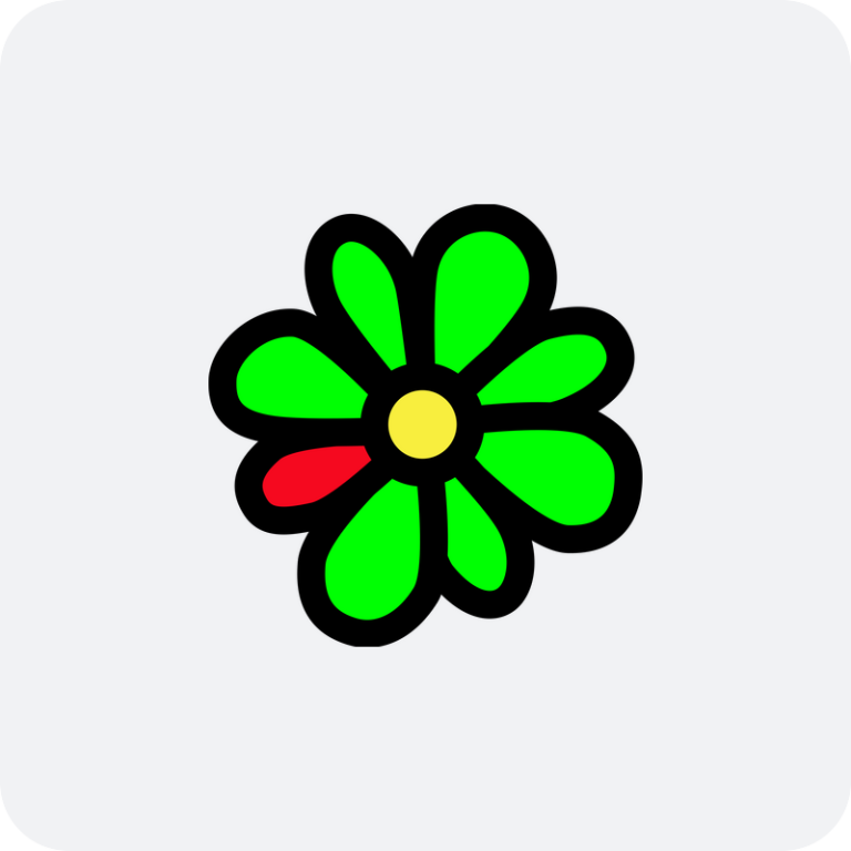 Nálepka ICQ logo (kvietok) na auto