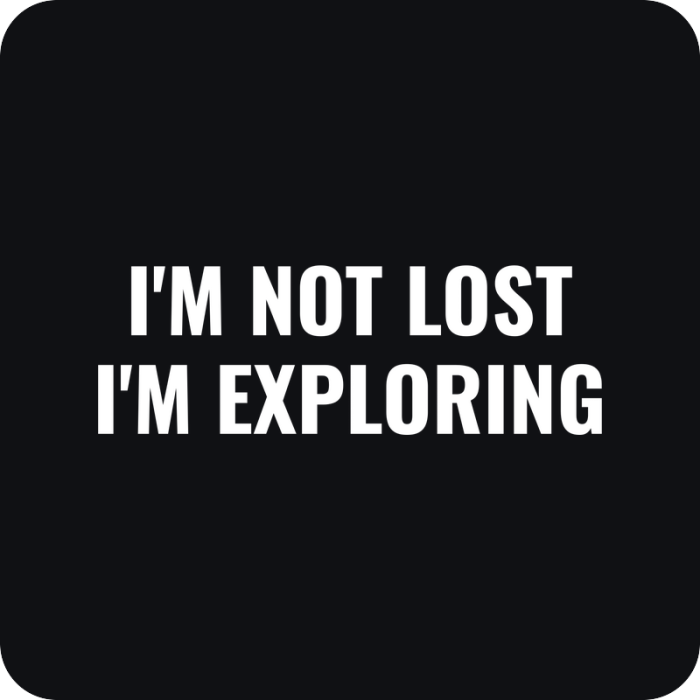 Nálepka I'm Not Lost I'm Exploring - rezaná nálepka na auto