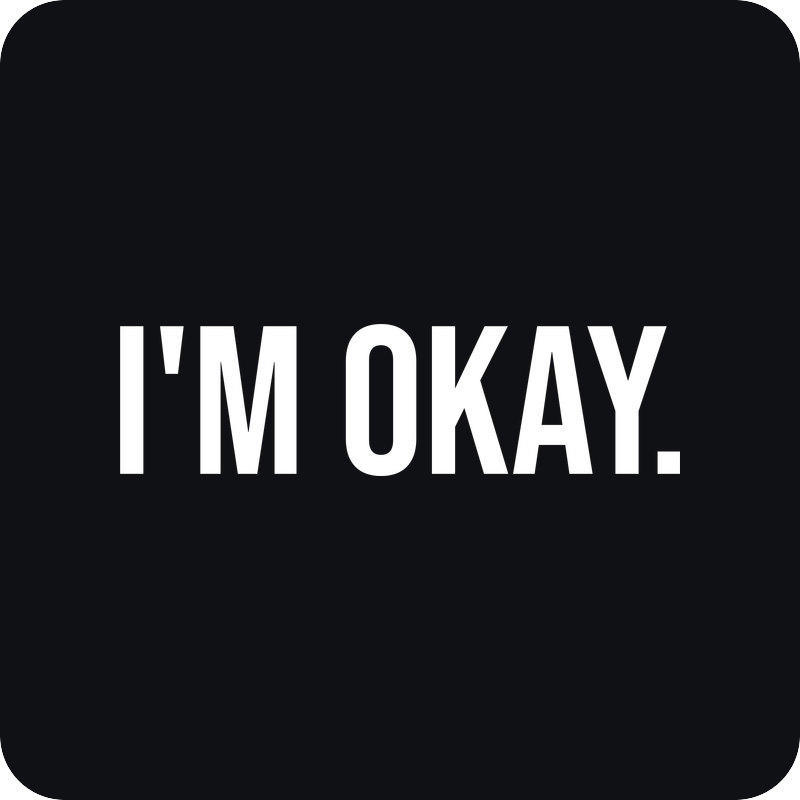 Nálepka i'm okay. Nálepka i'm okay. - rezaná nálepka na auto