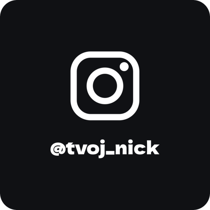 Instagram nálepka s nickom - rezaná nálepka na auto