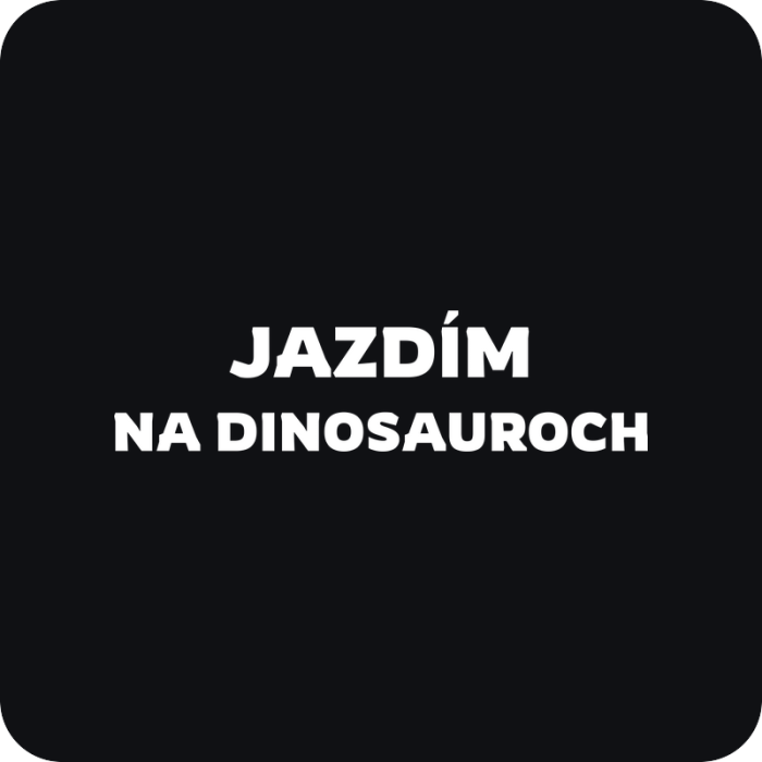 Nálepka Jazdím na dinosauroch - rezaná nálepka na auto