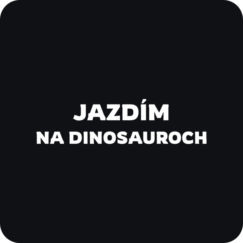 Nálepka Jazdím na dinosauroch Nálepka Jazdím na dinosauroch - rezaná nálepka na auto