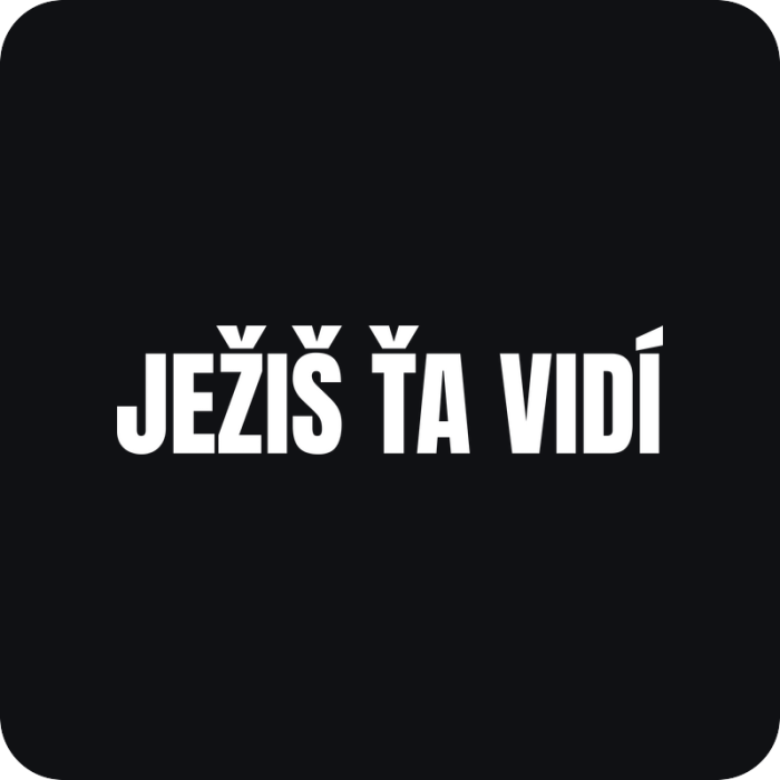 Nálepka Ježiš Ťa vidí - rezaná nálepka na auto