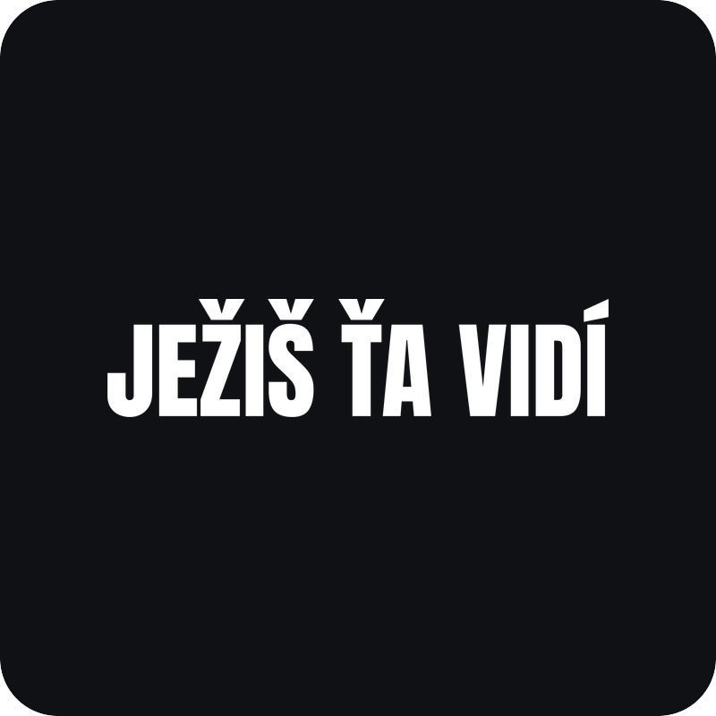 Nálepka Ježiš Ťa vidí Nálepka Ježiš Ťa vidí - rezaná nálepka na auto