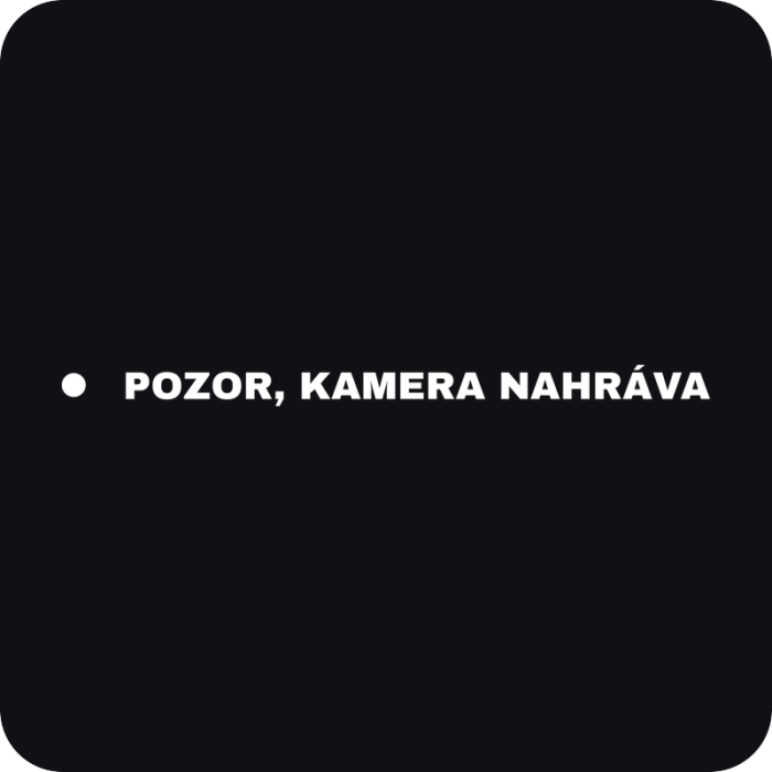 Pozor, kamera nahráva - rezaná nálepka na auto