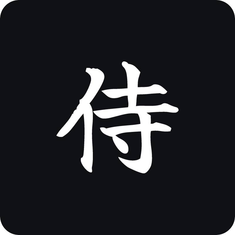 Samuraj 侍 Nálepka Samuraj 侍 na auto