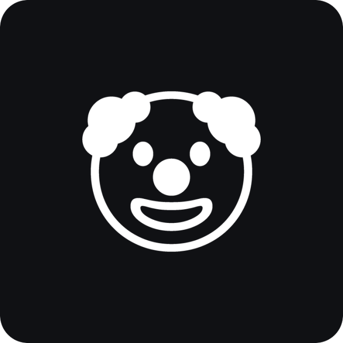 Klaun emoji - rezaná nálepka na auto