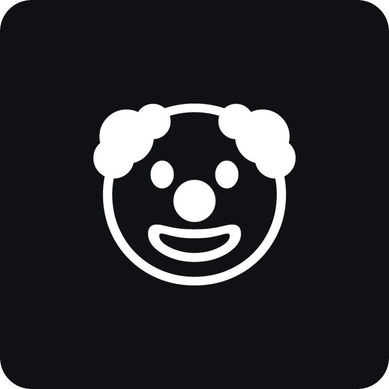 Klaun emoji - meme nálepka Klaun emoji - rezaná nálepka na auto