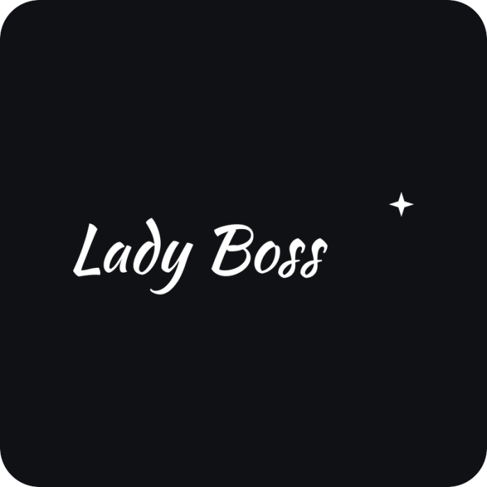 Lady Boss - rezaná nálepka na auto