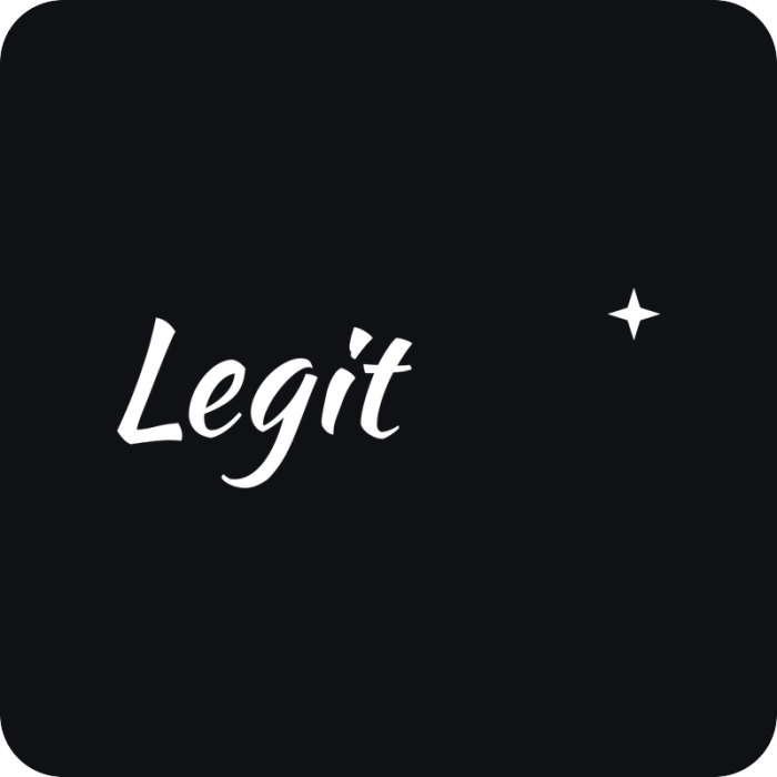Legit - rezaná nálepka na auto