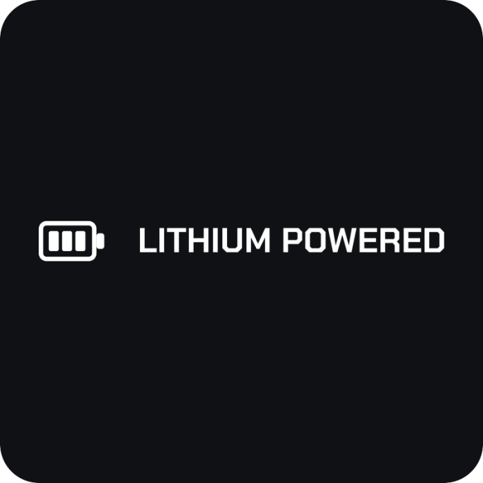 Lithium Powered - rezaná nálepka na auto