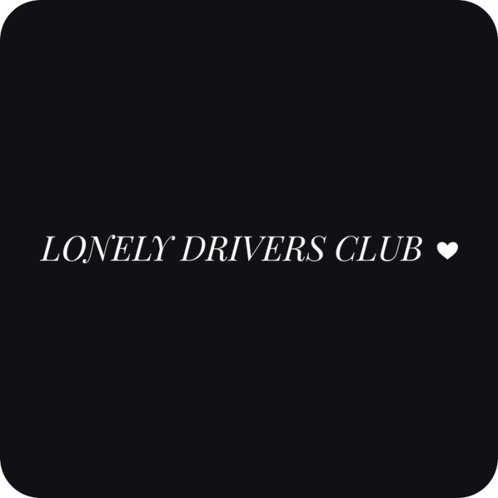 Lonely Drivers Club - rezaná nálepka na auto