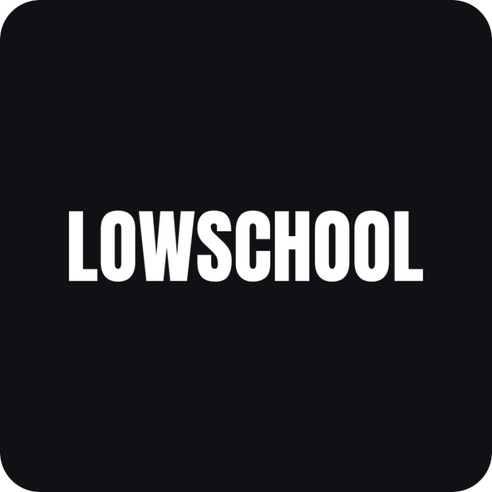 Nálepka Lowschool - rezaná nálepka na auto