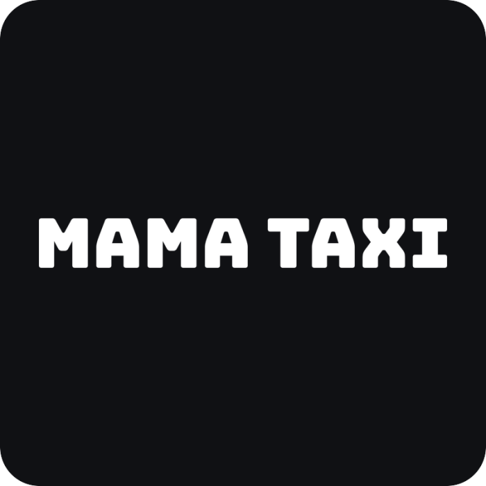 Mama taxi - rezaná nálepka na auto
