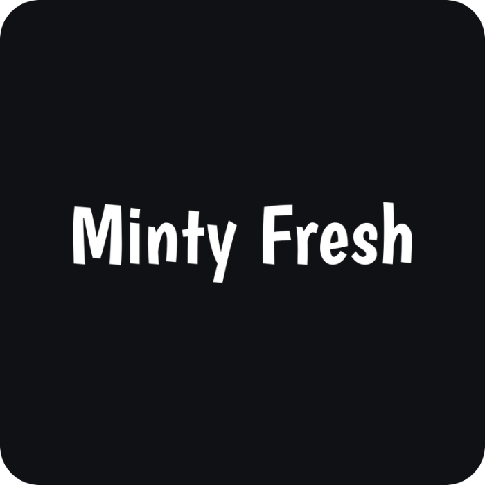 Minty Fresh - rezaná nálepka na auto