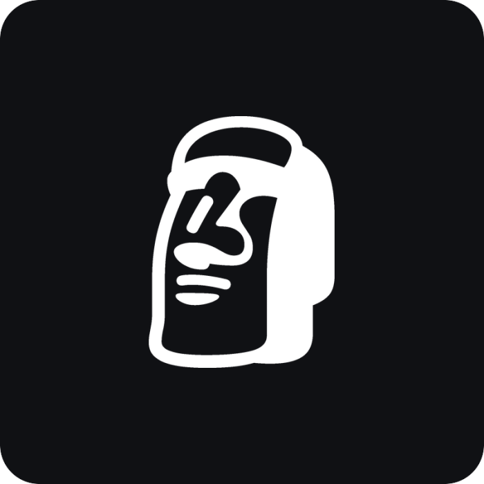 Moai 🗿 - rezaná nálepka na auto