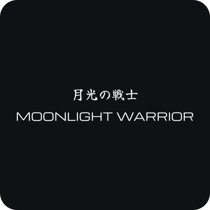 Moonlight Warrior 月光の戦士 - rezaná nálepka na auto