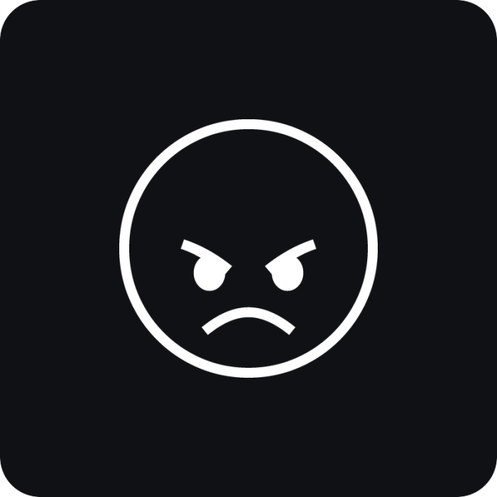 Angry Smile - rezaná nálepka na auto