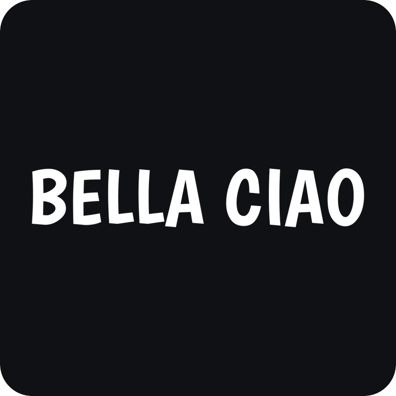Bella Ciao Bella Ciao - rezaná nálepka na auto