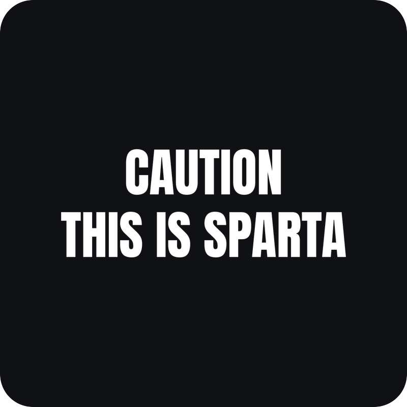 Caution This Is Sparta Caution This Is Sparta - rezaná nálepka na auto