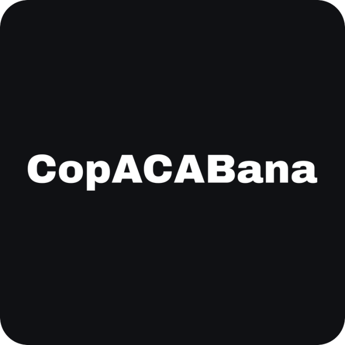 CopACABana - rezaná nálepka na auto