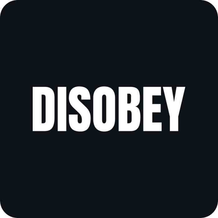 Disobey - rezaná nálepka na auto