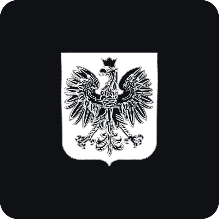 Štátny znak Poľsko - rezaná nálepka na auto