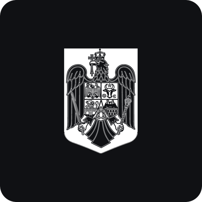 Štátny znak Rumunsko - rezaná nálepka na auto