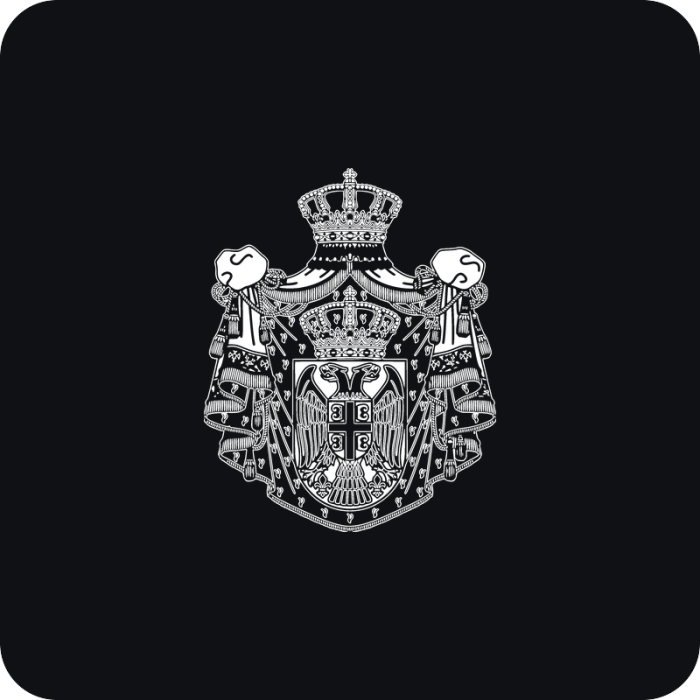 Štátny znak Srbsko - rezaná nálepka na auto