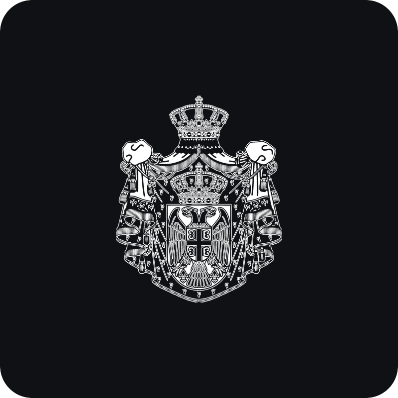 Štátny znak Srbsko Štátny znak Srbsko - rezaná nálepka na auto