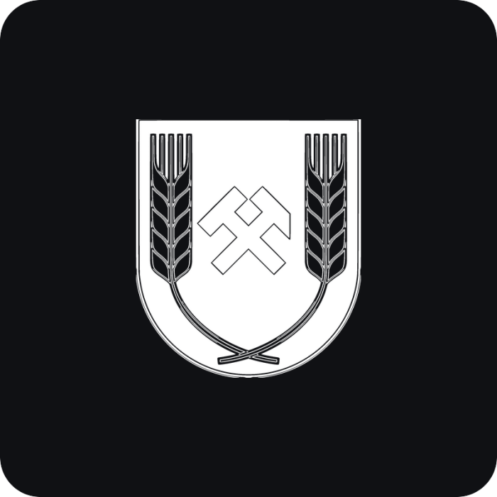 Erb Veľký Krtíš - rezaná nálepka na auto