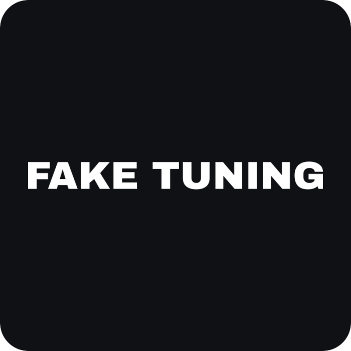 Fake Tuning - rezaná nálepka na auto