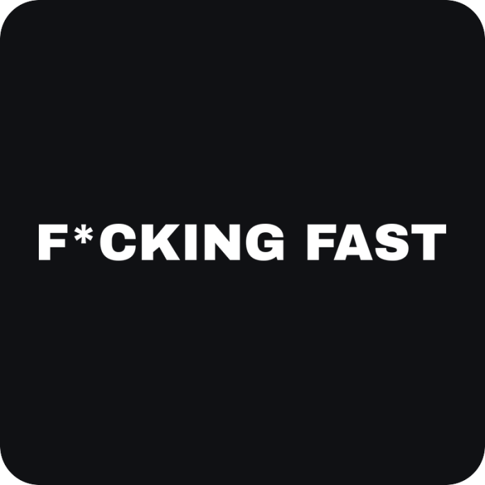 F*cking Fast - rezaná nálepka na auto