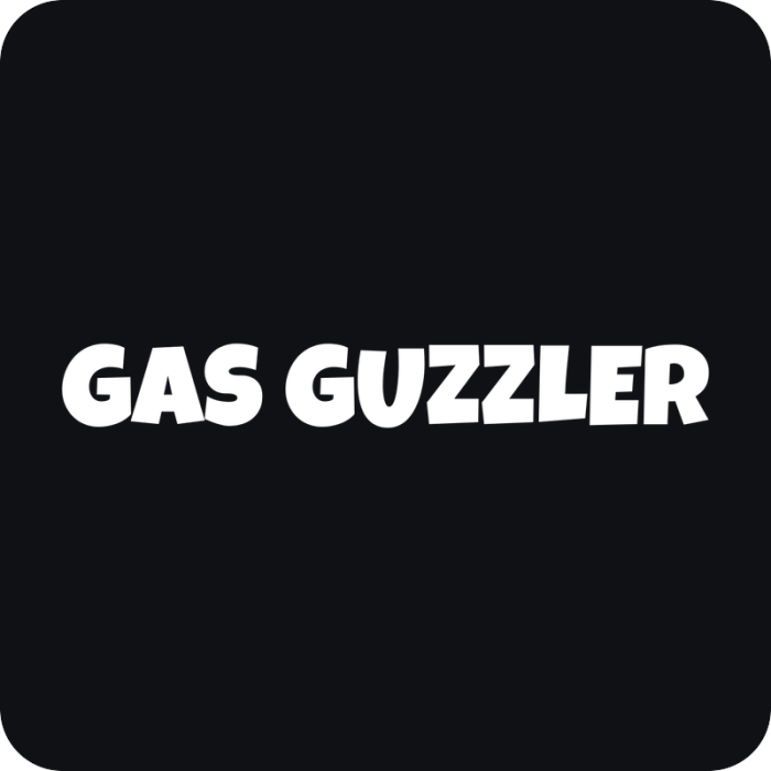 Gas Guzzler - rezaná nálepka na auto