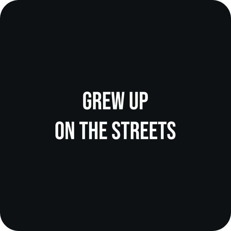 Grew Up On The Streets Grew Up On The Streets - rezaná nálepka na auto