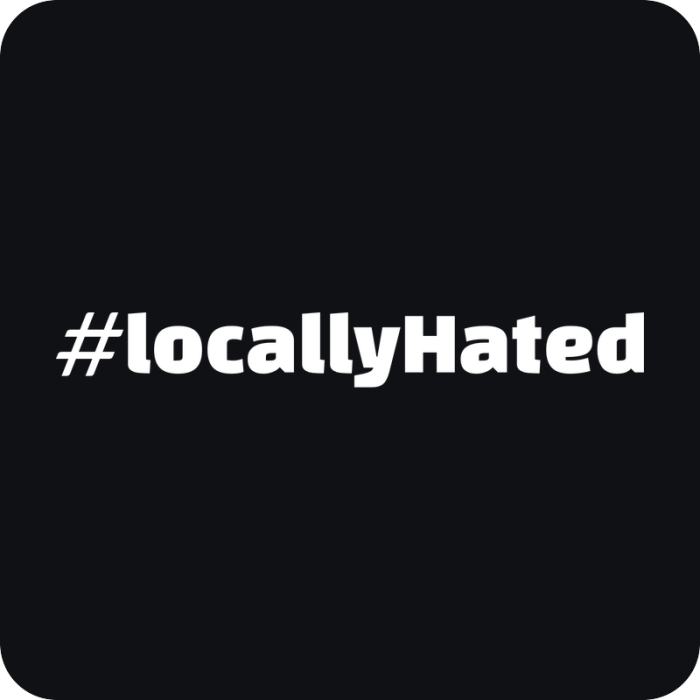 #locallyHated - rezaná nálepka na auto