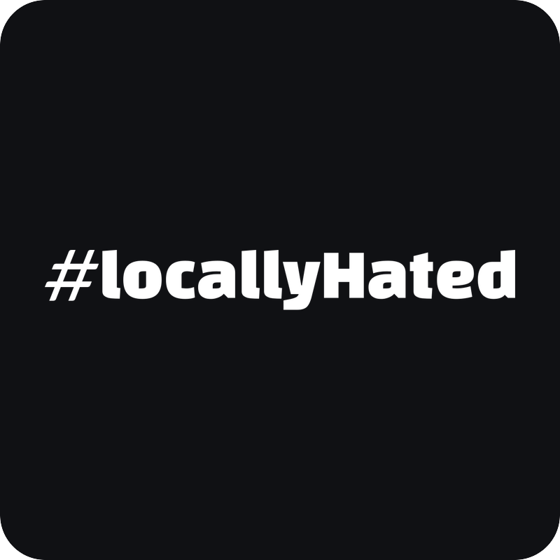 #locallyHated #locallyHated - rezaná nálepka na auto