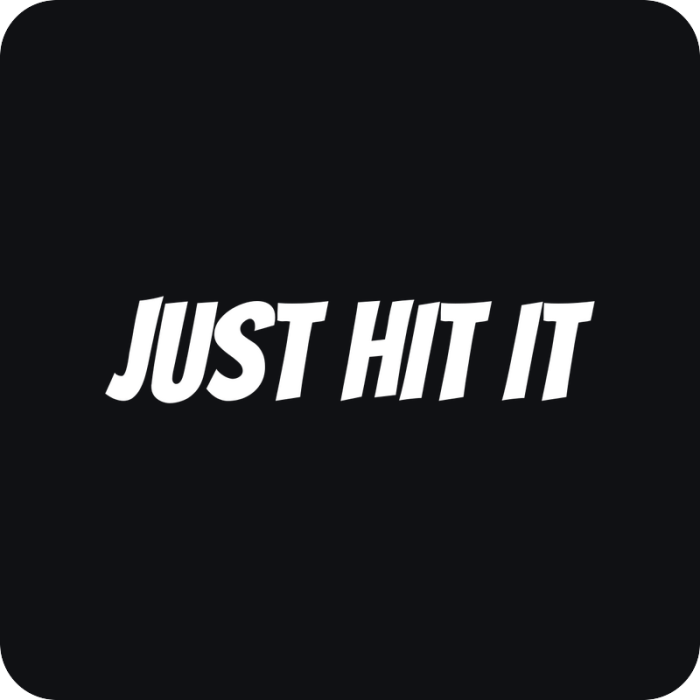Just Hit It - rezaná nálepka na auto
