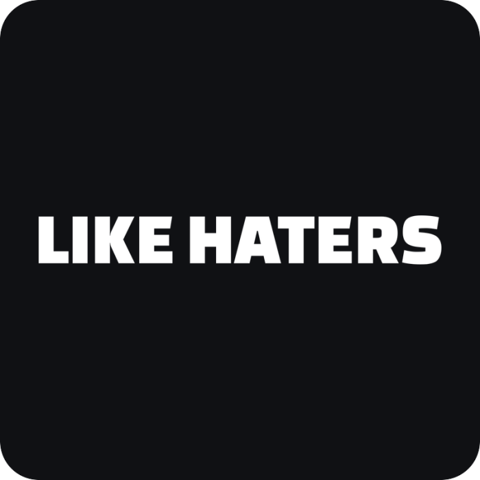 Like Haters - rezaná nálepka na auto