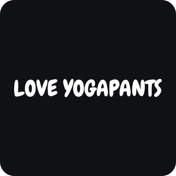 Love Yogapants - rezaná nálepka na auto