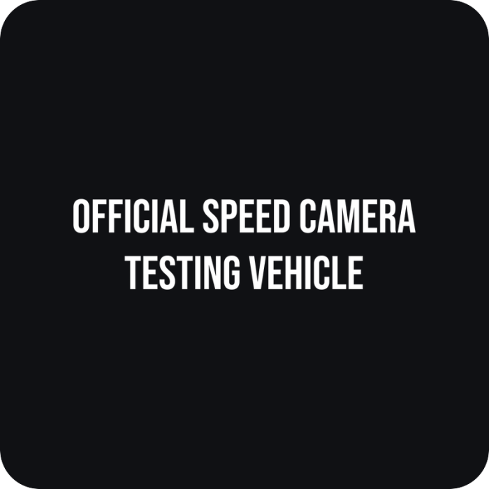 Official Speed Camera Testing Vehicle - rezaná nálepka na auto